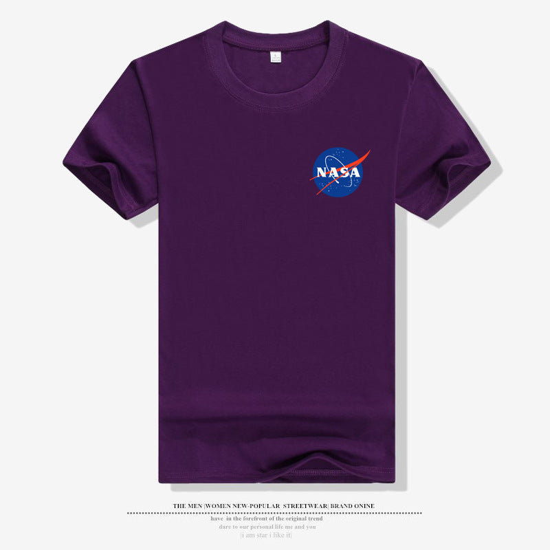 Astronaut Casual Short Sleeve T-shirt In Cotton Featuring Printing