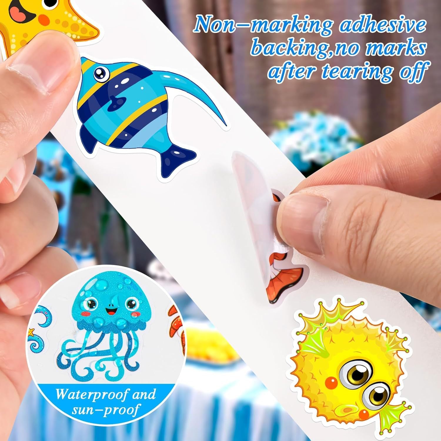 Ocean-themed Copper Plate Stickers For School Use, Featuring Durable And Decorative Designs