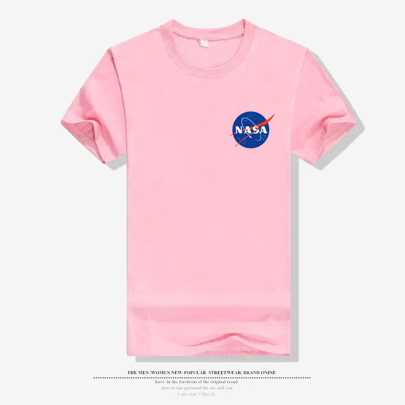 Astronaut Casual Short Sleeve T-shirt In Cotton Featuring Printing