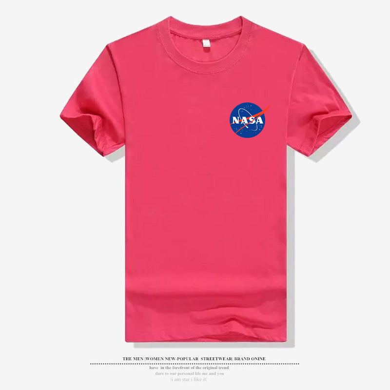 Astronaut Casual Short Sleeve T-shirt In Cotton Featuring Printing