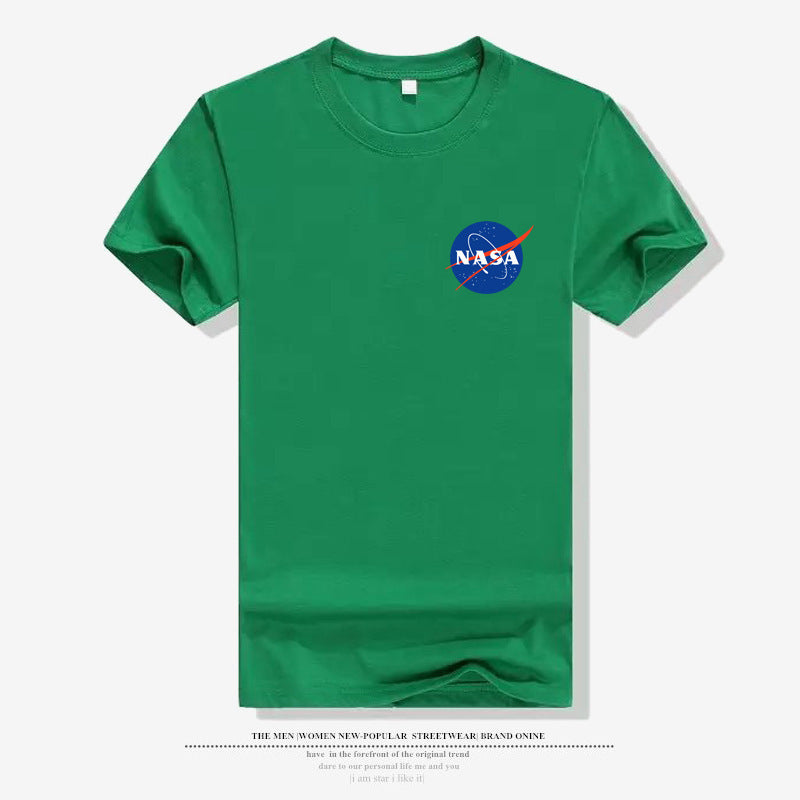 Astronaut Casual Short Sleeve T-shirt In Cotton Featuring Printing