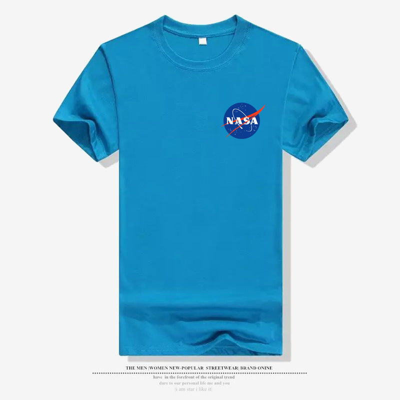 Astronaut Casual Short Sleeve T-shirt In Cotton Featuring Printing