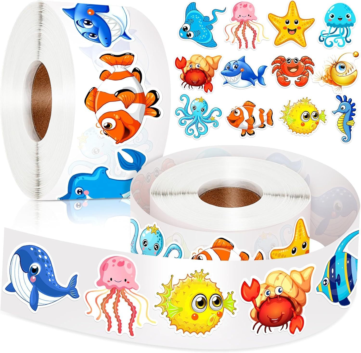 Ocean-themed Copper Plate Stickers For School Use, Featuring Durable And Decorative Designs