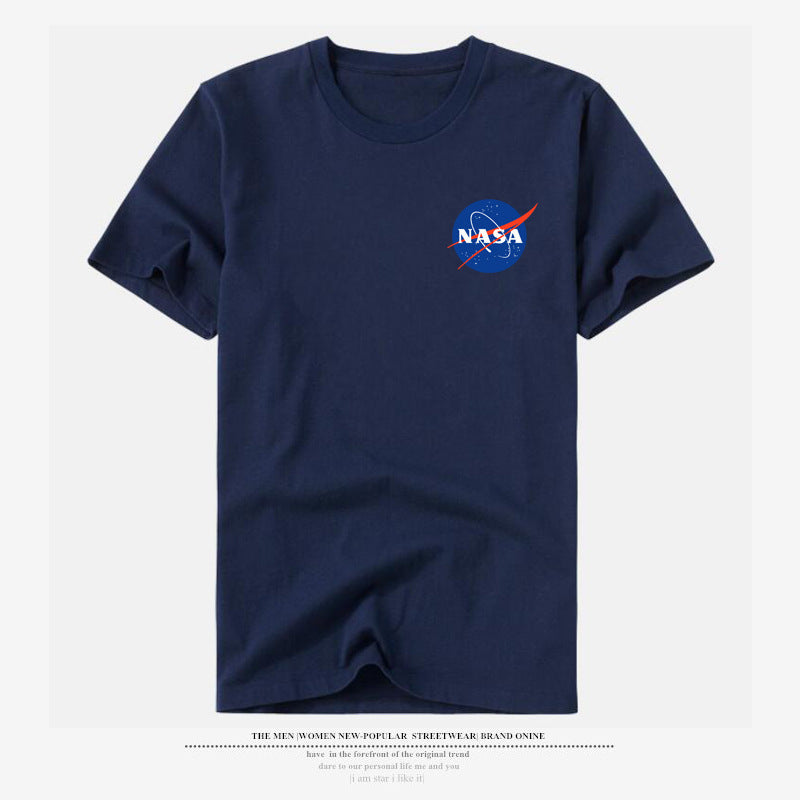 Astronaut Casual Short Sleeve T-shirt In Cotton Featuring Printing