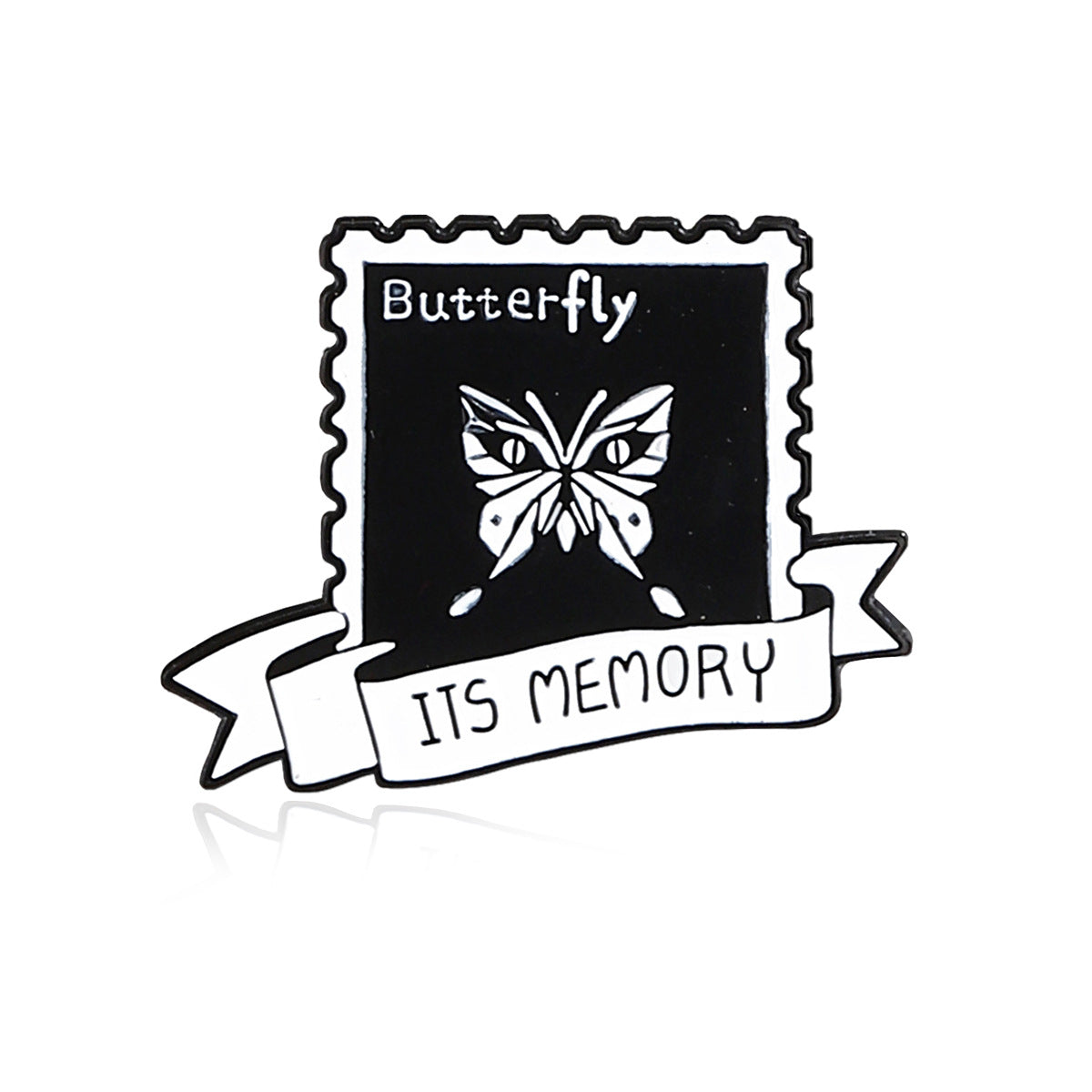 Butterfly Pin In Alloy Featuring Ribbon Craftsmanship