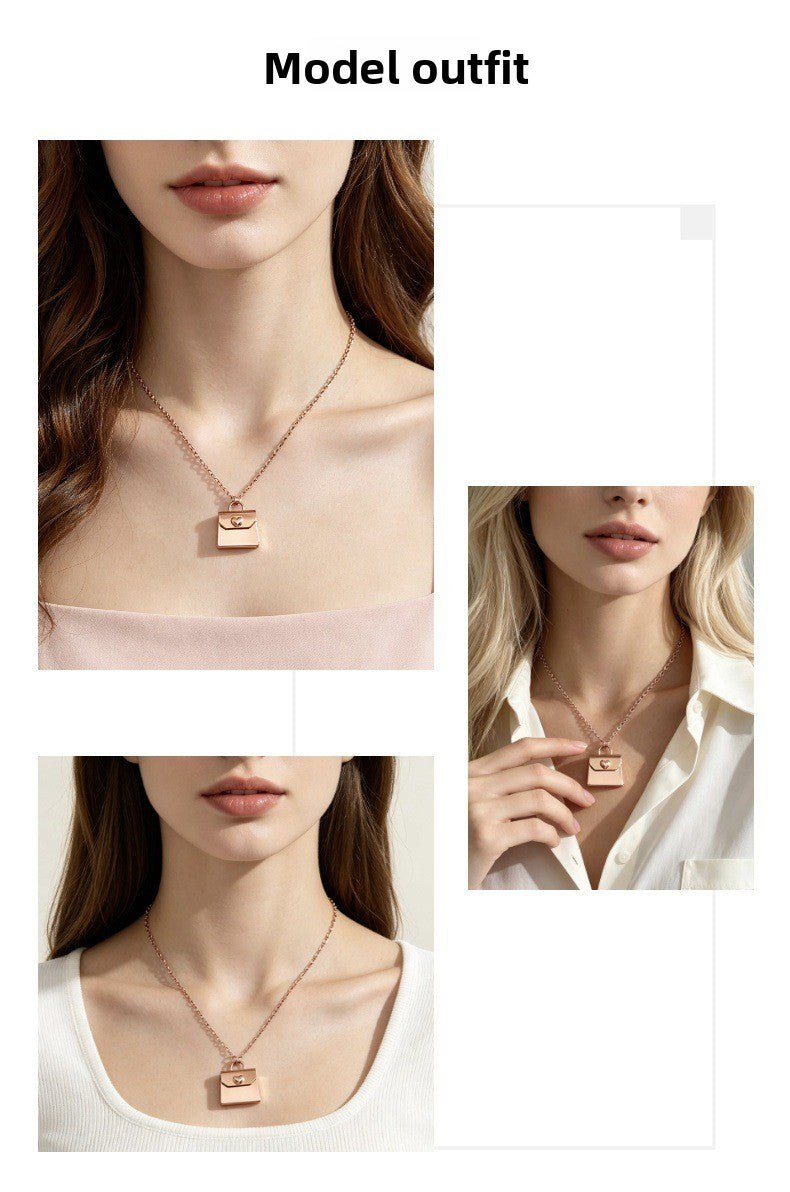 Heart Shape Necklace For Women In Steel Color, 304 Stainless Steel With Cable Chain, PVD Coated And Real Gold Plated