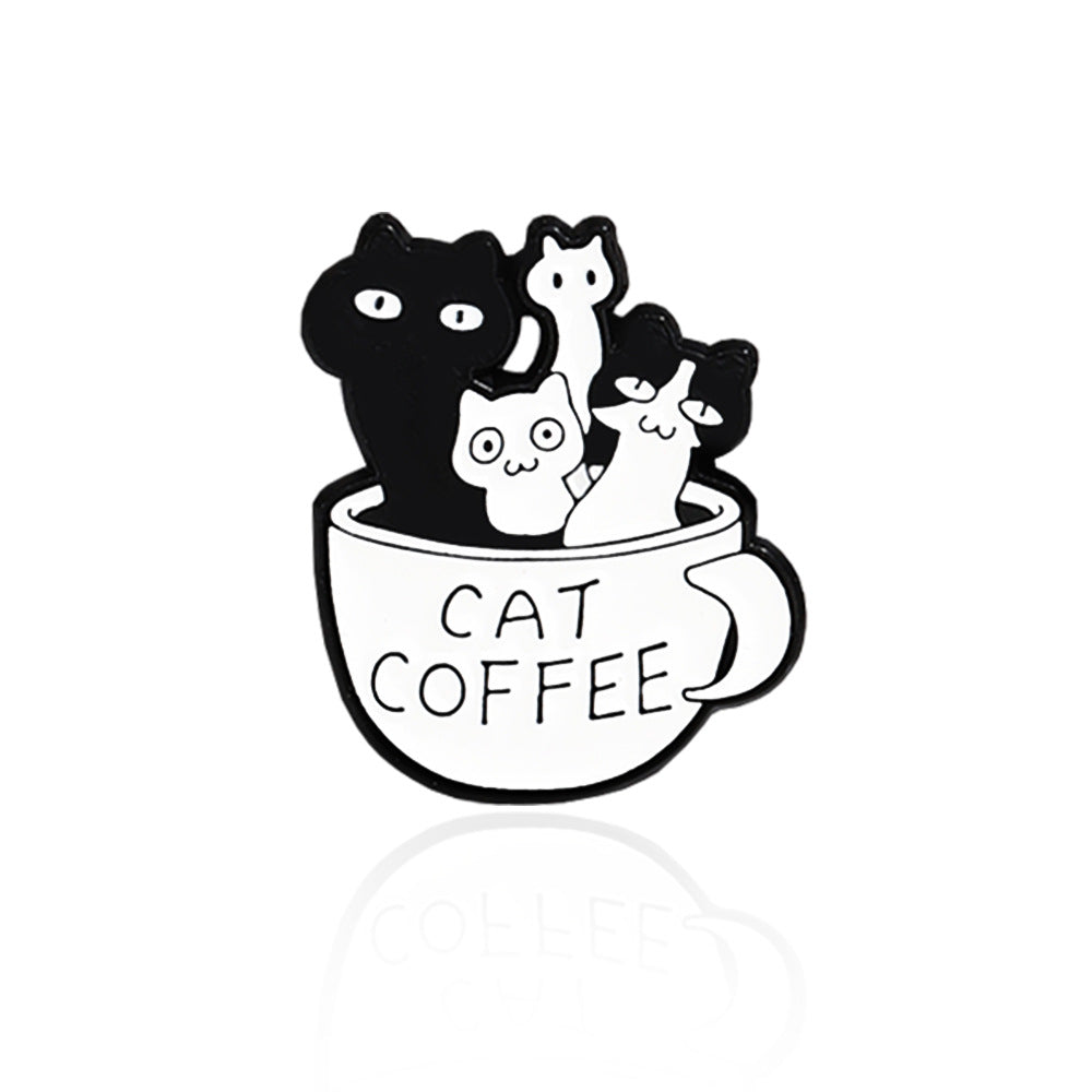 Cat Pin Made Of Alloy Featuring Stoving Varnish Finish