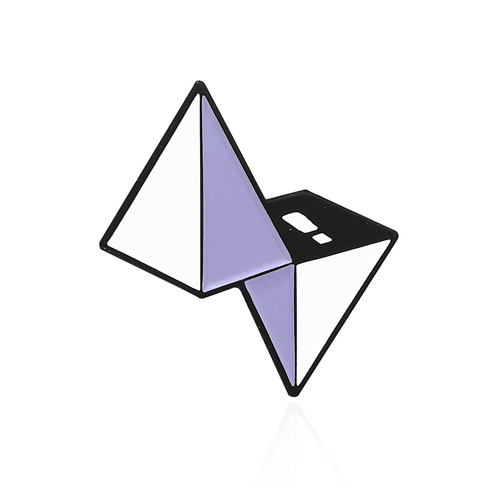 Geometric Alloy Pin With Stoving Varnish Finish