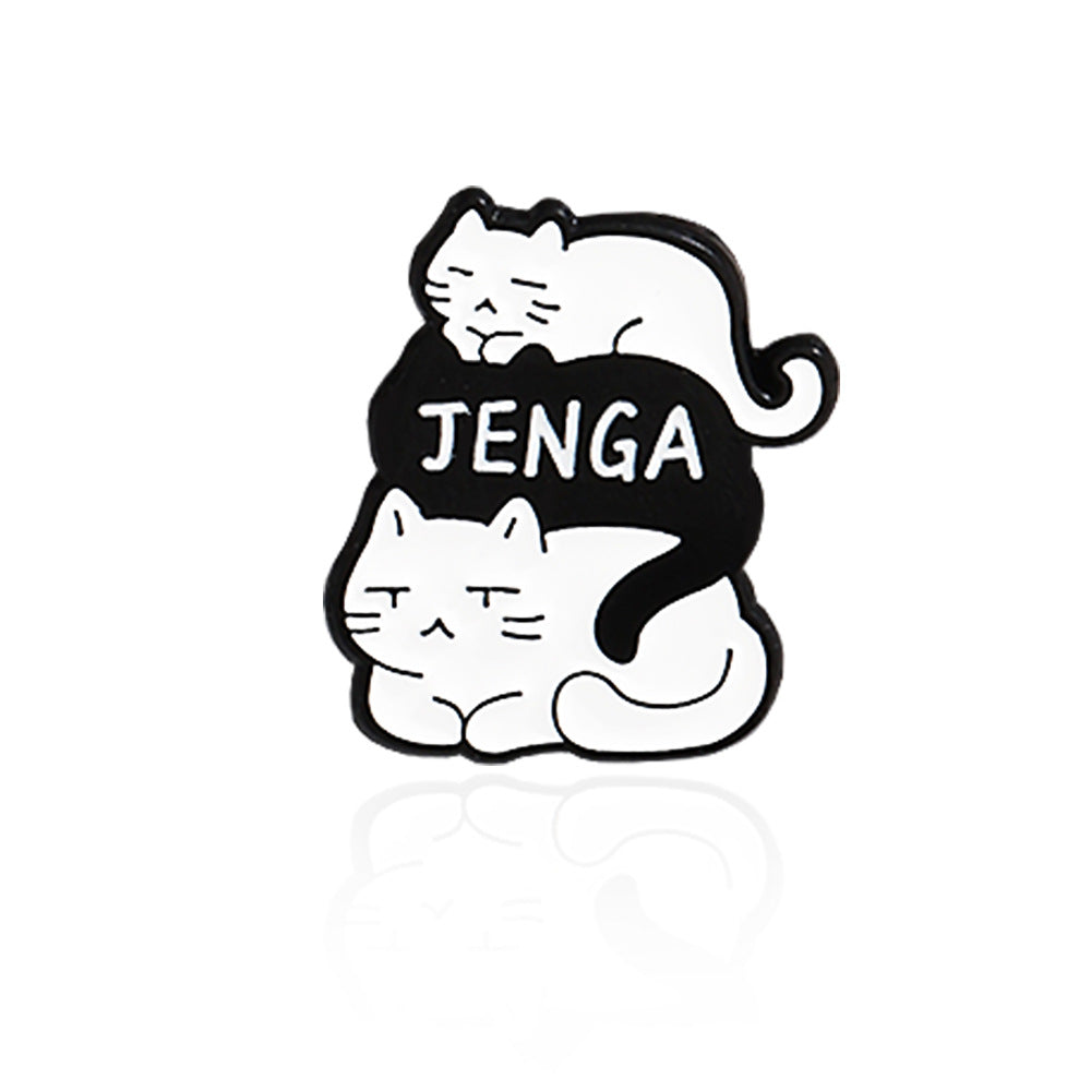 Cat Pin Made Of Alloy Featuring Stoving Varnish Finish
