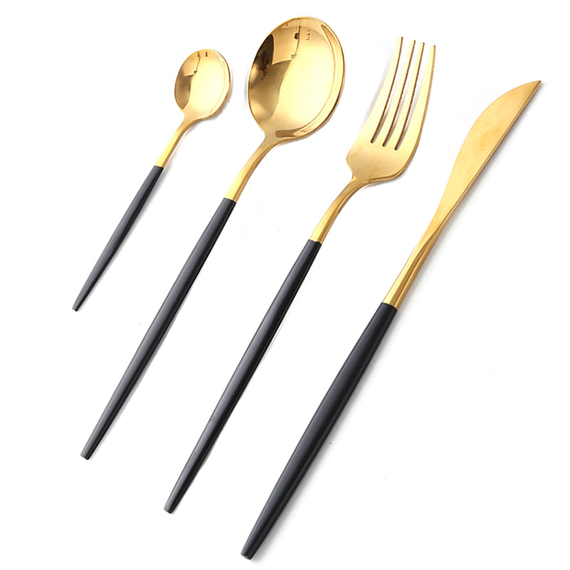 Elegant Tableware Set Featuring Western Cutlery With Knife, Fork, And Spoon For Dining