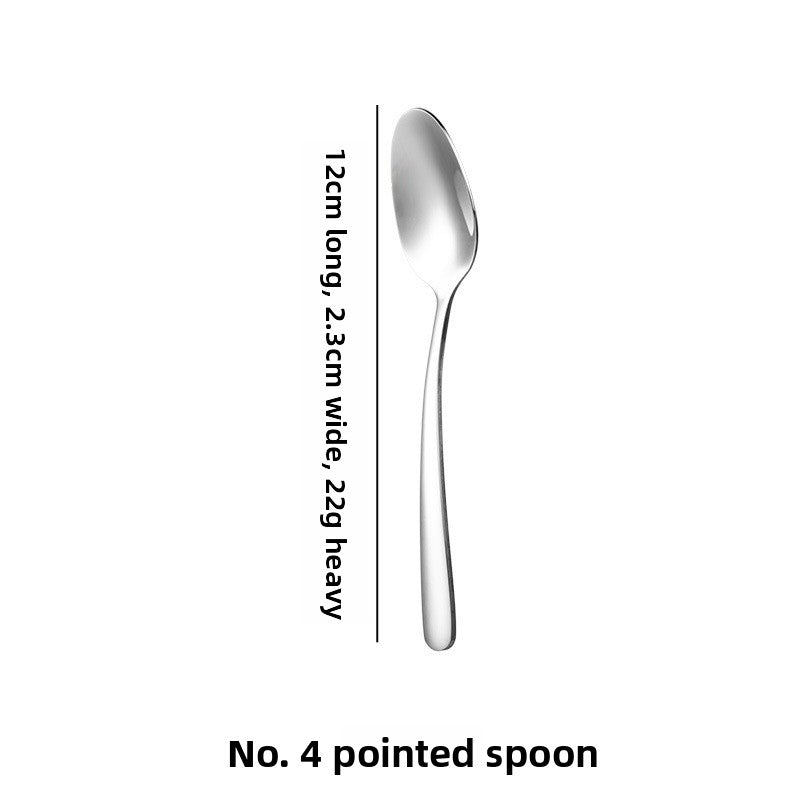Elegant Solid Color Tableware Set With 304 Stainless Steel Inner Liner, Featuring Western Cutlery Knives, Forks, And Spoons