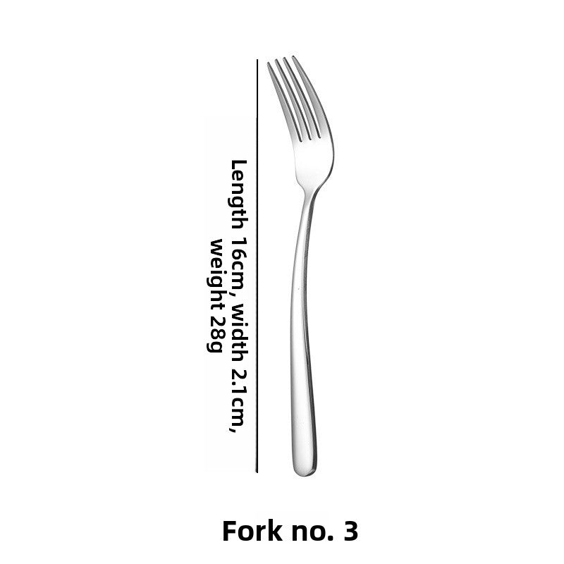 Elegant Solid Color Tableware Set With 304 Stainless Steel Inner Liner, Featuring Western Cutlery Knives, Forks, And Spoons
