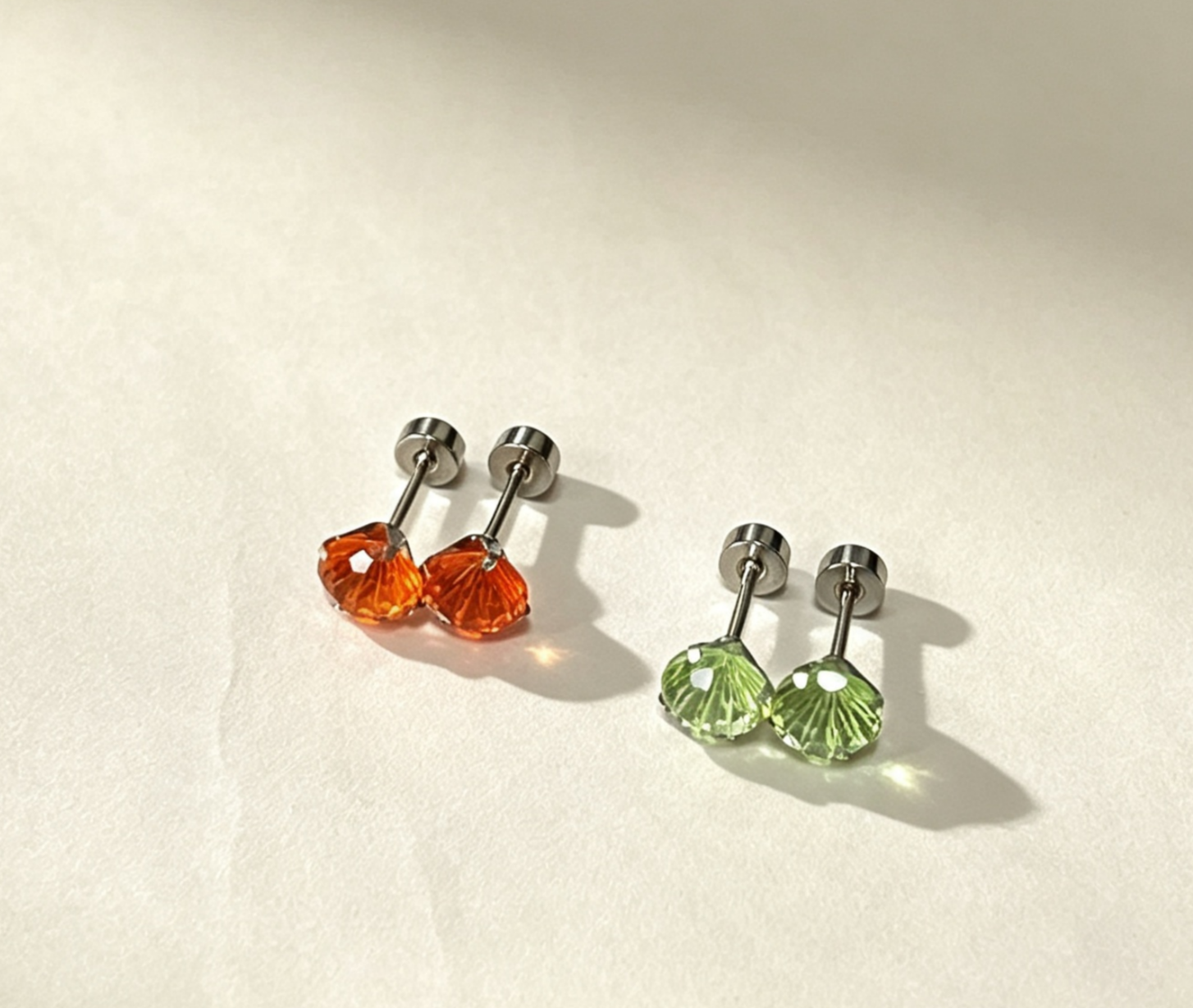 Geometric New Style Stud Earrings For Women, Waterproof Non Tarnish Alloy With Zircon Inlay, 0.03µm-0.05µm Coating Thickness