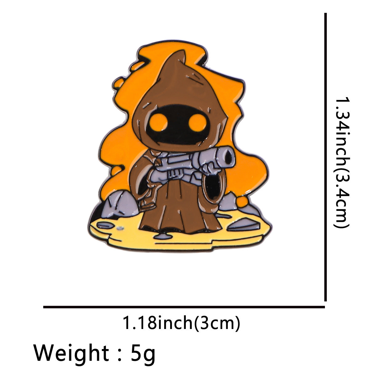 Cartoon Character Pin Made Of Zinc Alloy Featuring Enamel Craft