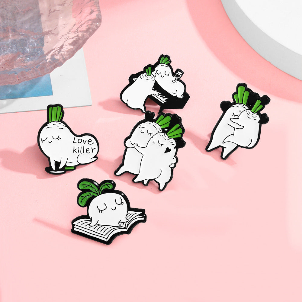 Cartoon Character Pin Made Of Alloy Featuring Stoving Varnish Finish