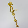 Gold Zinc Alloy Pin Featuring Electroplated Craftsmanship