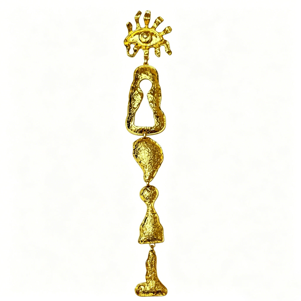 Gold Zinc Alloy Pin Featuring Electroplated Craftsmanship