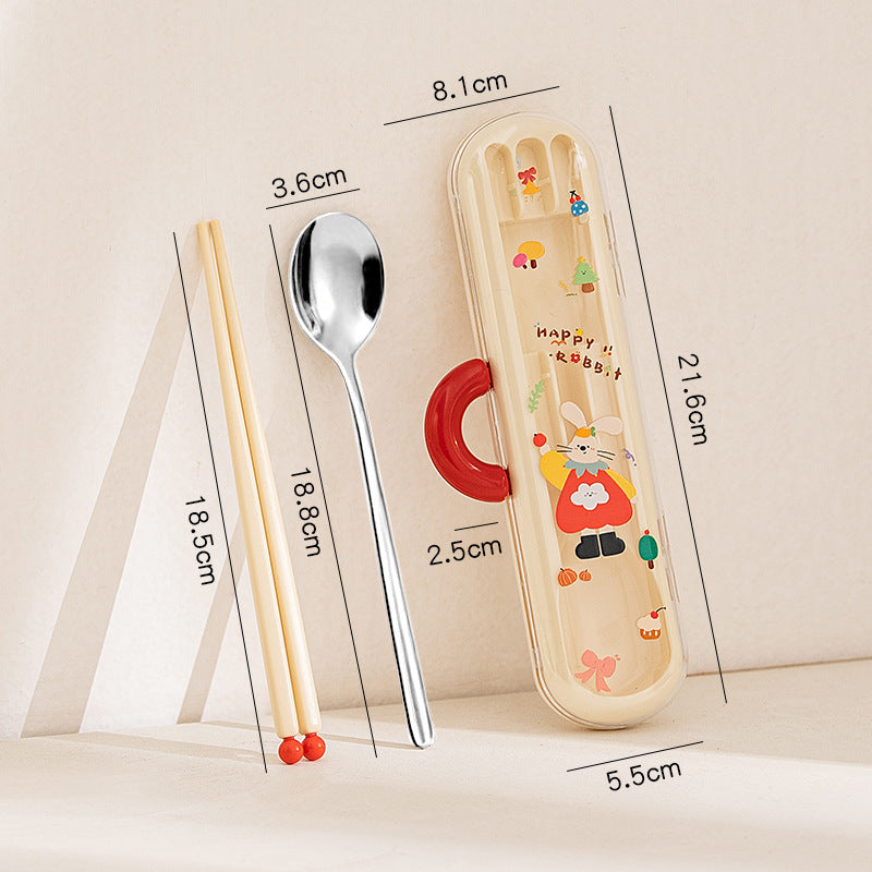 Cute Foldable Tableware Set, Portable And Space-Saving Design For Easy Carrying