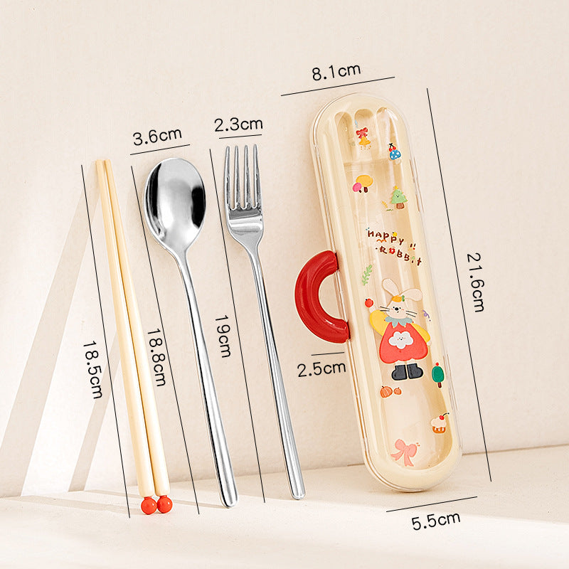 Cute Foldable Tableware Set, Portable And Space-Saving Design For Easy Carrying