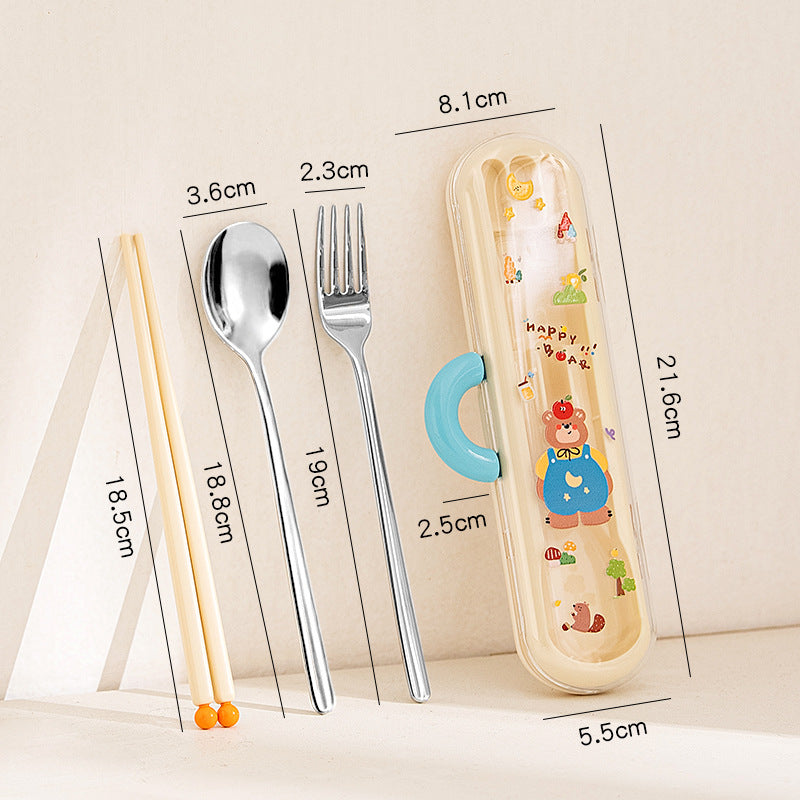 Cute Foldable Tableware Set, Portable And Space-Saving Design For Easy Carrying