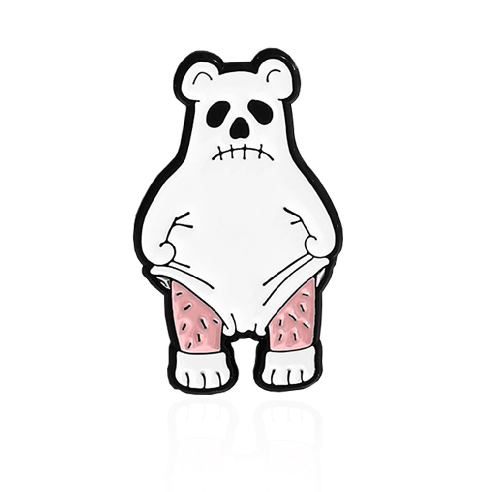 Bear Pin Made Of Alloy Featuring Stoving Varnish Craftsmanship
