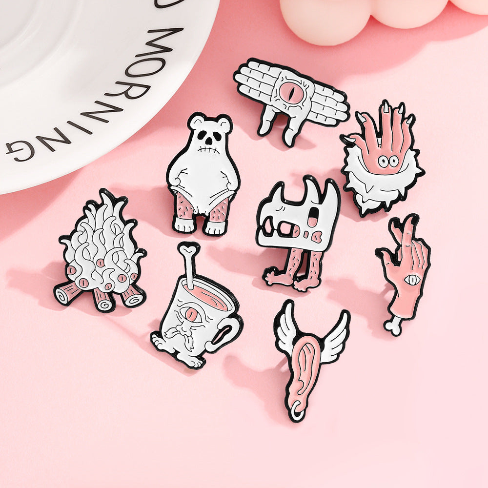 Bear Pin Made Of Alloy Featuring Stoving Varnish Craftsmanship
