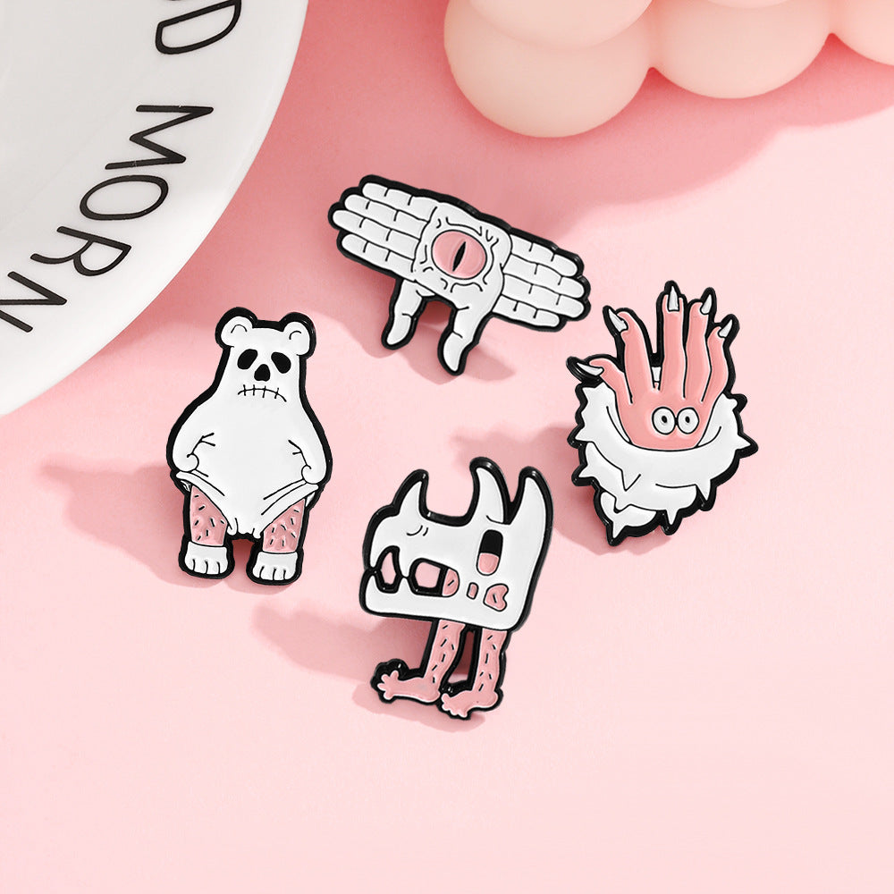 Bear Pin Made Of Alloy Featuring Stoving Varnish Craftsmanship