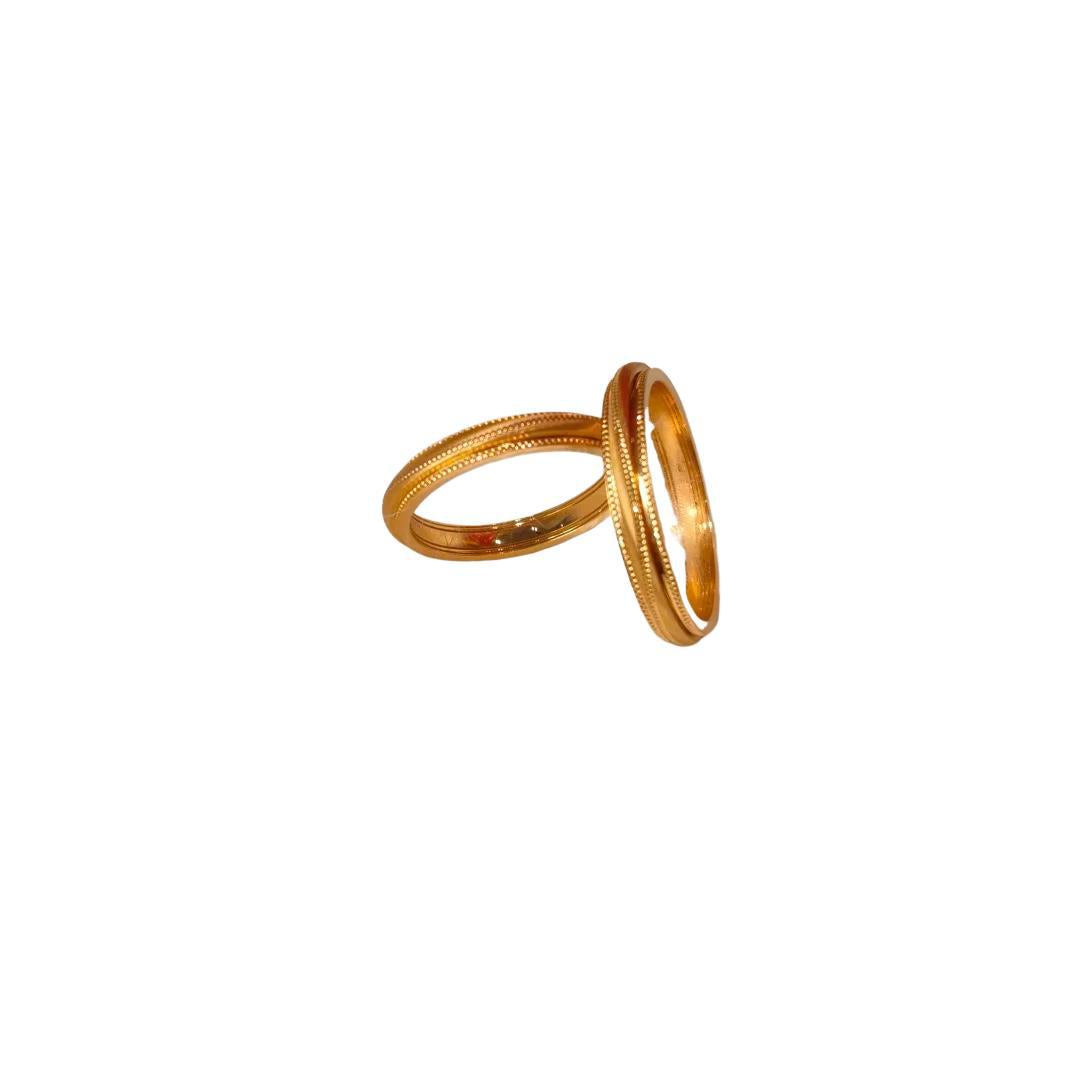 Handmade Geometric Sweet Unisex Rings In Gold Featuring Golden Plated Alloy Material
