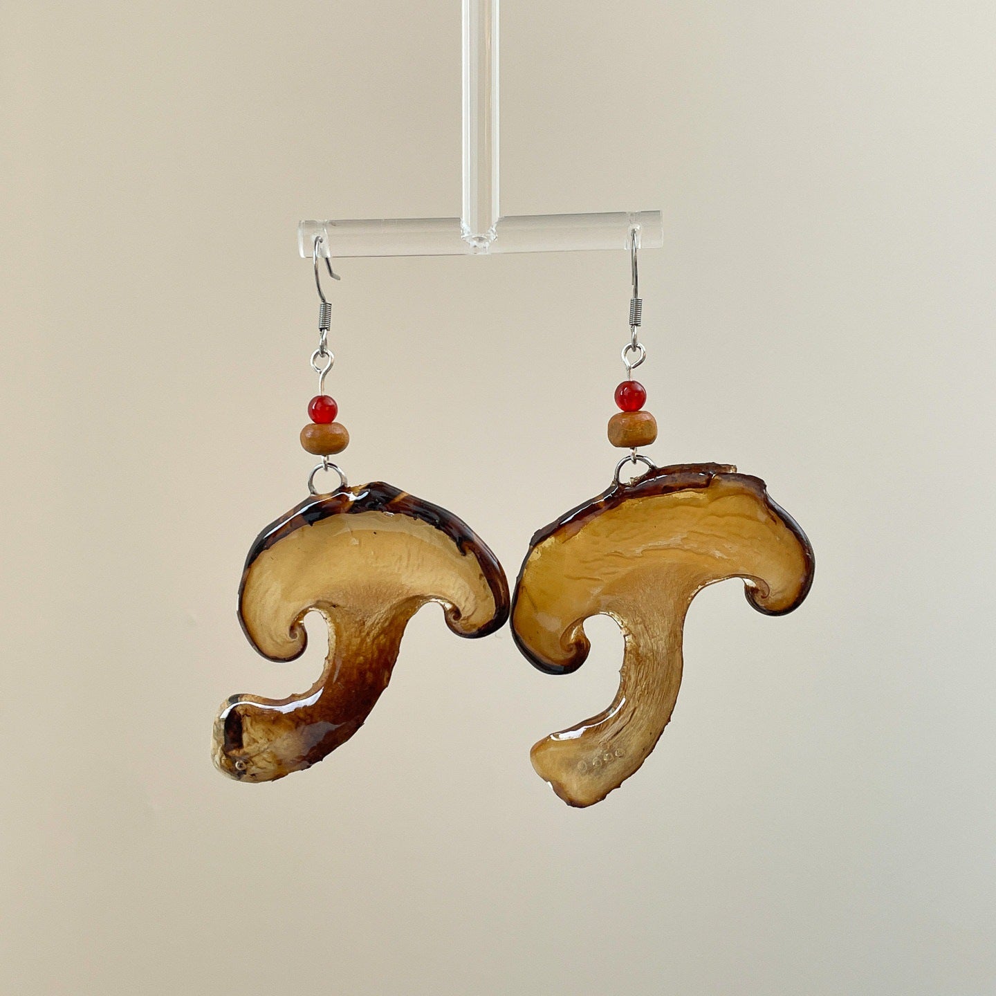 Mushroom Earrings For Women Made Of Alloy Featuring Electroplated Finish And 925 Sterling Silver Ear Pins In Retro Style