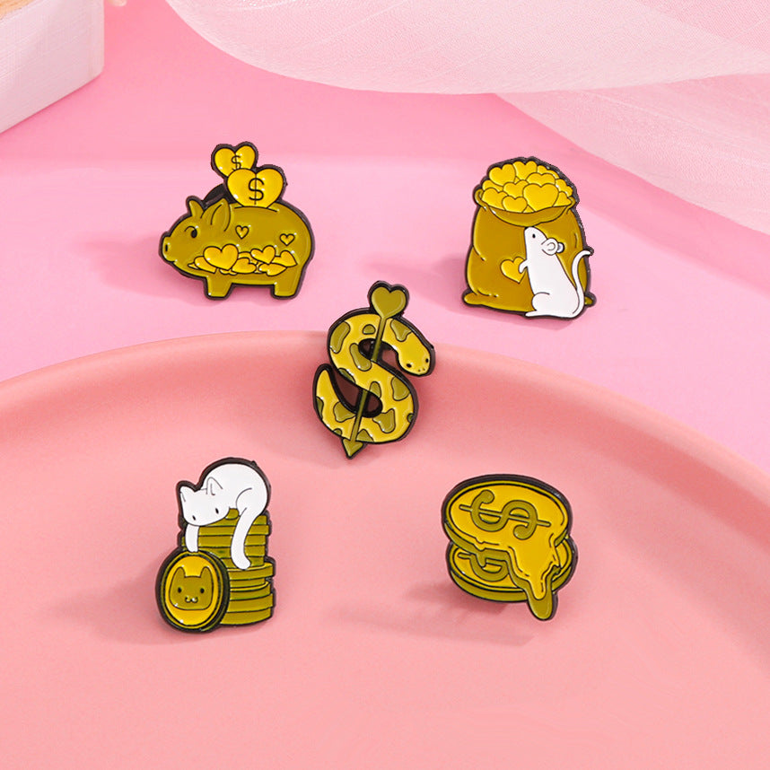 Animal Pin Made Of Zinc Alloy With Stoving Varnish Craftsmanship, Available In Gold
