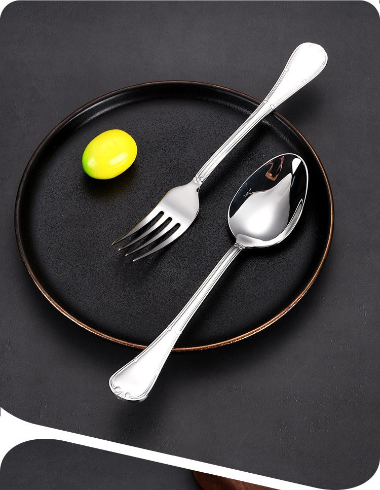 Flowers Pattern Tableware With 304 Stainless Steel Inner Liner For Western Cutlery Set
