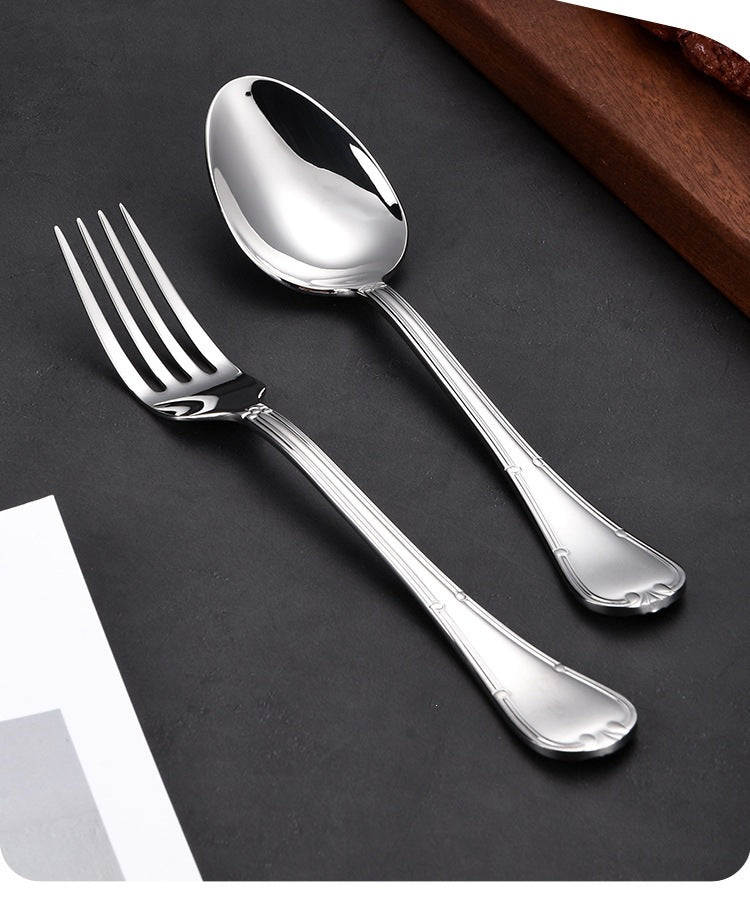 Flowers Pattern Tableware With 304 Stainless Steel Inner Liner For Western Cutlery Set