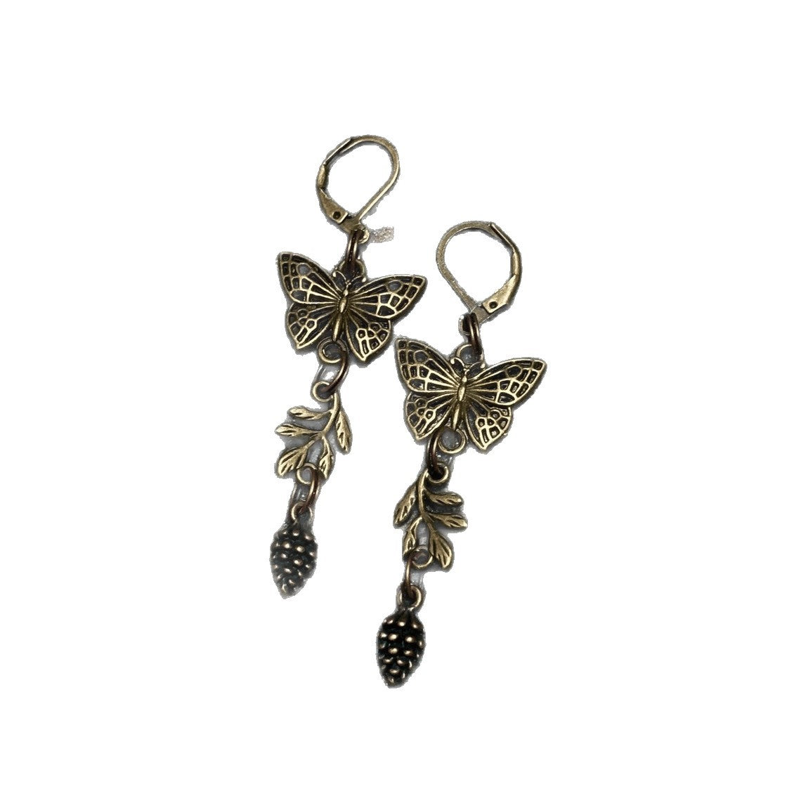 Bohemian Butterfly Dangling Earrings For Women In Bronze Zinc Alloy