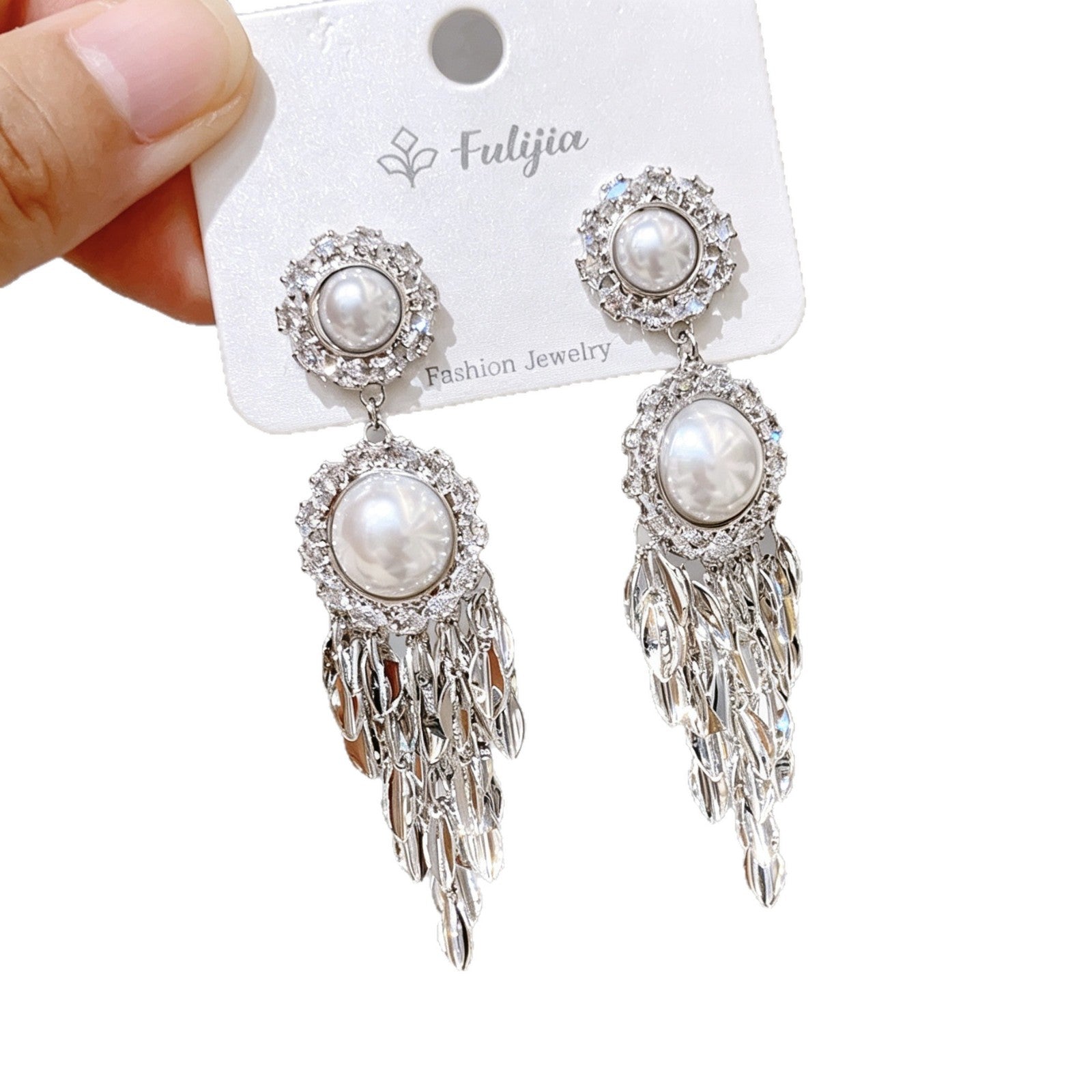 Leaves Tassel Earrings For Women Featuring Electroplated Gold Finish With Copper Ear Pins