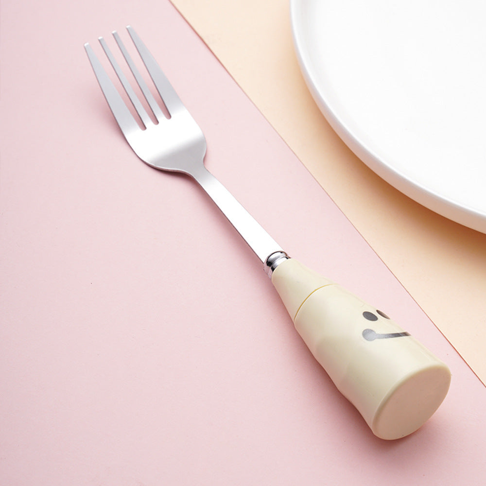 Cute Cartoon Tableware Set Featuring Western Cutlery With Knife, Fork, And Spoon For Dining