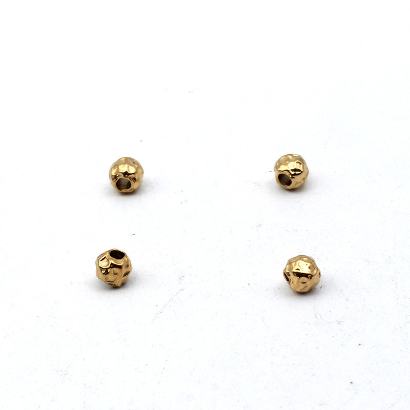 Metal Beads For Jewelry Making In Steel Color Featuring Electroplated Finish, Ideal For Stringing And Crafting