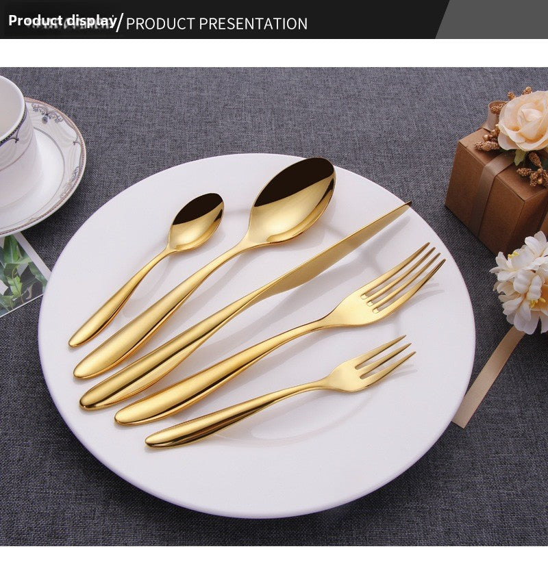 Elegant Solid Color Tableware Set With 304 Stainless Steel Inner Liner, Perfect For Birthday Celebrations