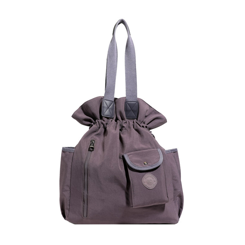 Floral Polyester Bucket Bag With Single Shoulder Strap, Perfect For Summer