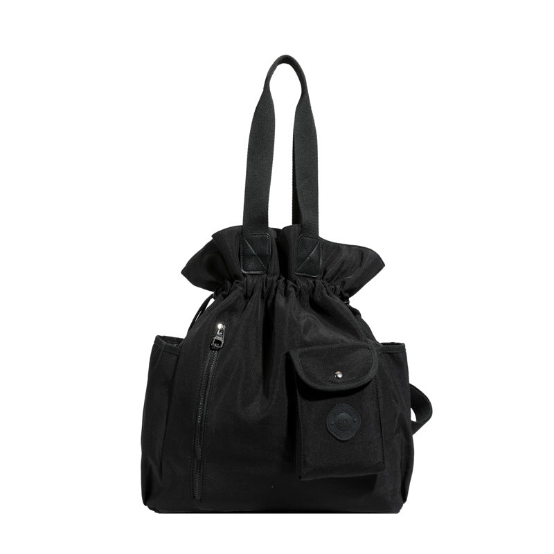Floral Polyester Bucket Bag With Single Shoulder Strap, Perfect For Summer