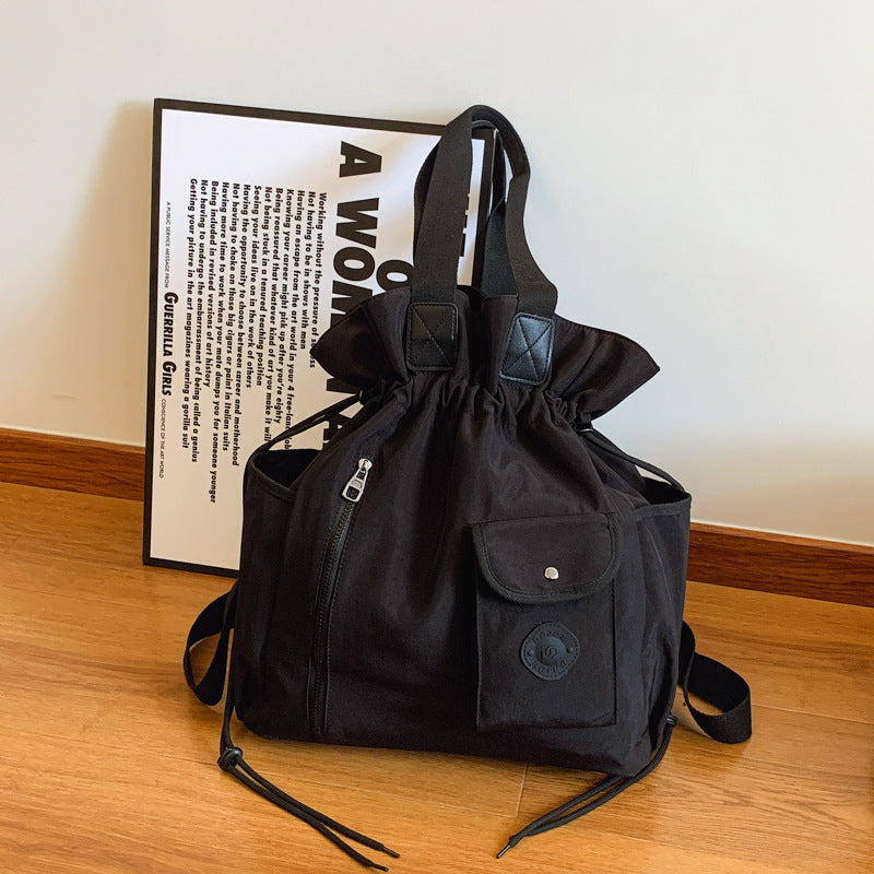 Floral Polyester Bucket Bag With Single Shoulder Strap, Perfect For Summer