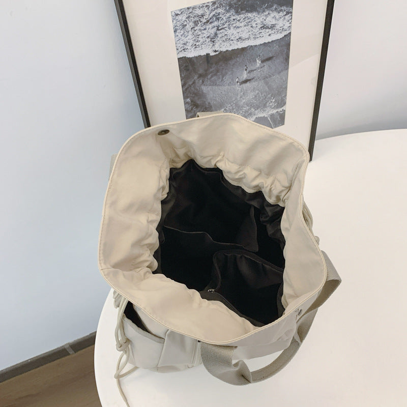 Floral Polyester Bucket Bag With Single Shoulder Strap, Perfect For Summer