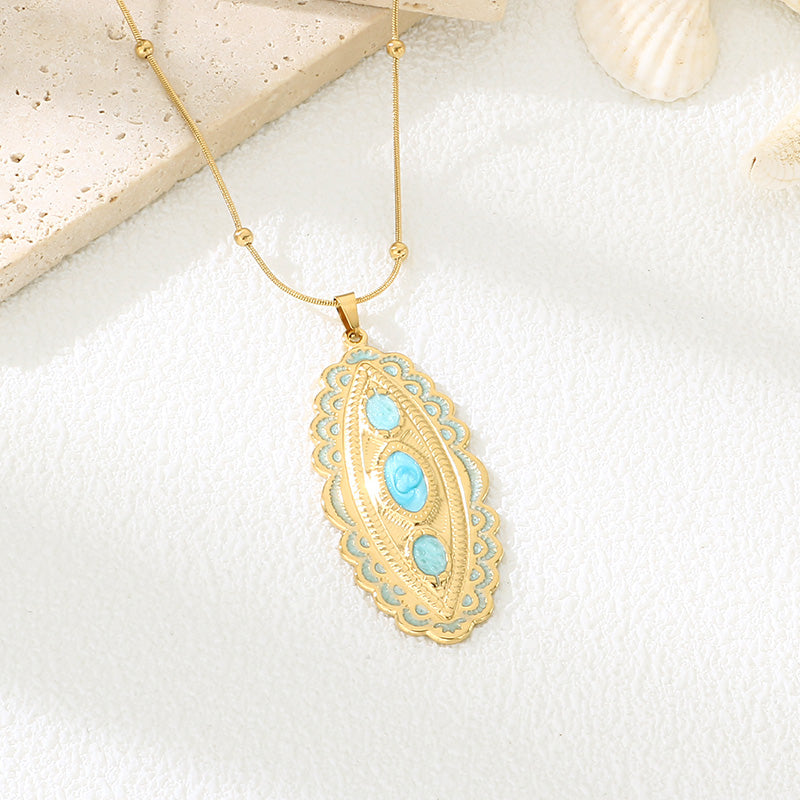 Electroplated Crab Necklace In Marine Style With 18K Real Gold PVD Coated 304 Stainless Steel And Cable Chain