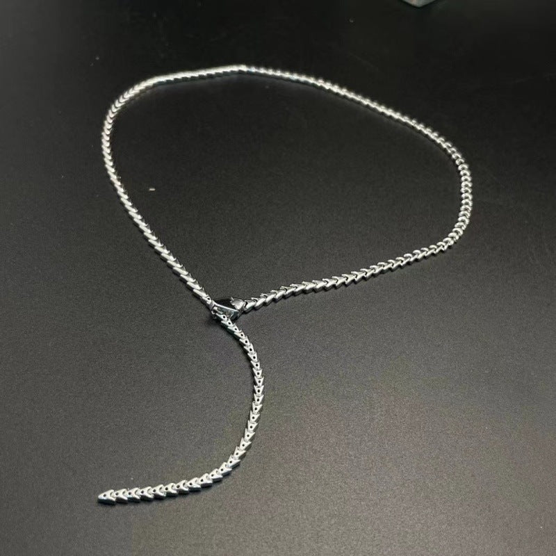 Gold Snake Necklace For Women Featuring 925 Sterling Silver Pendant On A Snake Chain