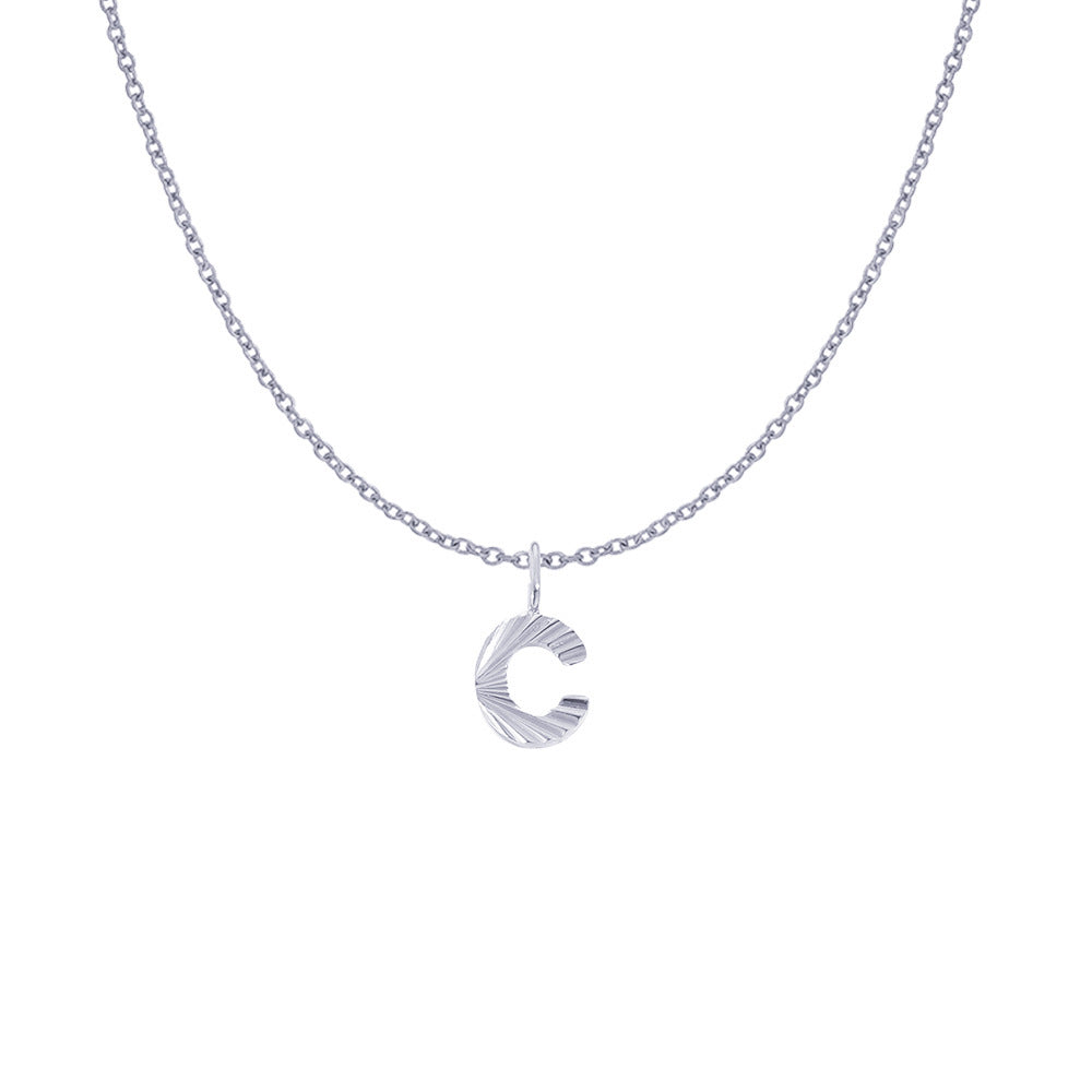 Gold Letter Pendant Necklace For Women In 304 Stainless Steel Featuring Electroplated 14K Real Gold Plated Finish