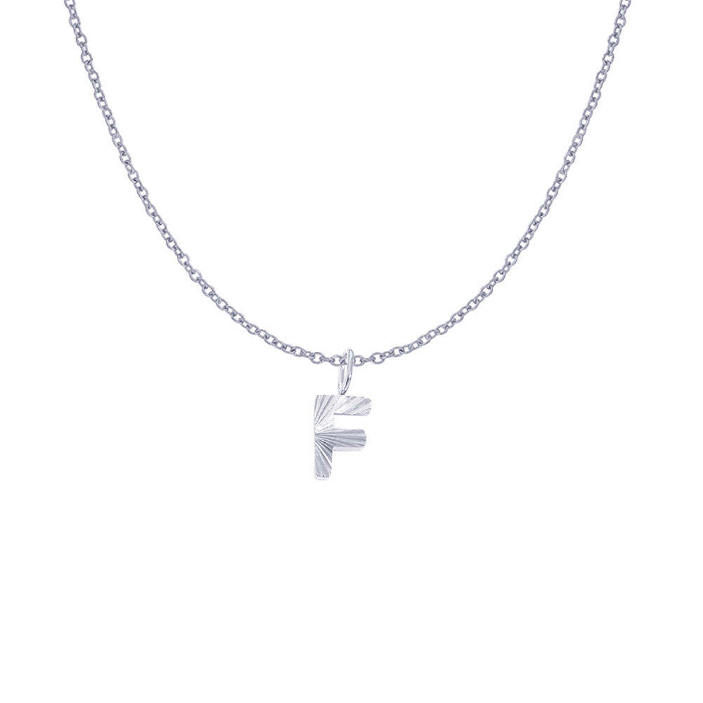 Gold Letter Pendant Necklace For Women In 304 Stainless Steel Featuring Electroplated 14K Real Gold Plated Finish
