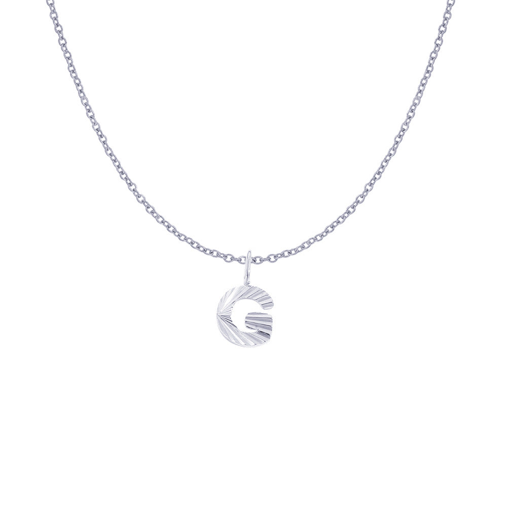 Gold Letter Pendant Necklace For Women In 304 Stainless Steel Featuring Electroplated 14K Real Gold Plated Finish