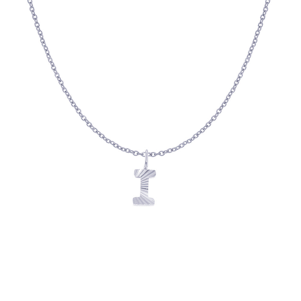 Gold Letter Pendant Necklace For Women In 304 Stainless Steel Featuring Electroplated 14K Real Gold Plated Finish