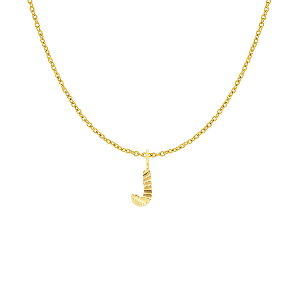 Gold Letter Pendant Necklace For Women In 304 Stainless Steel Featuring Electroplated 14K Real Gold Plated Finish