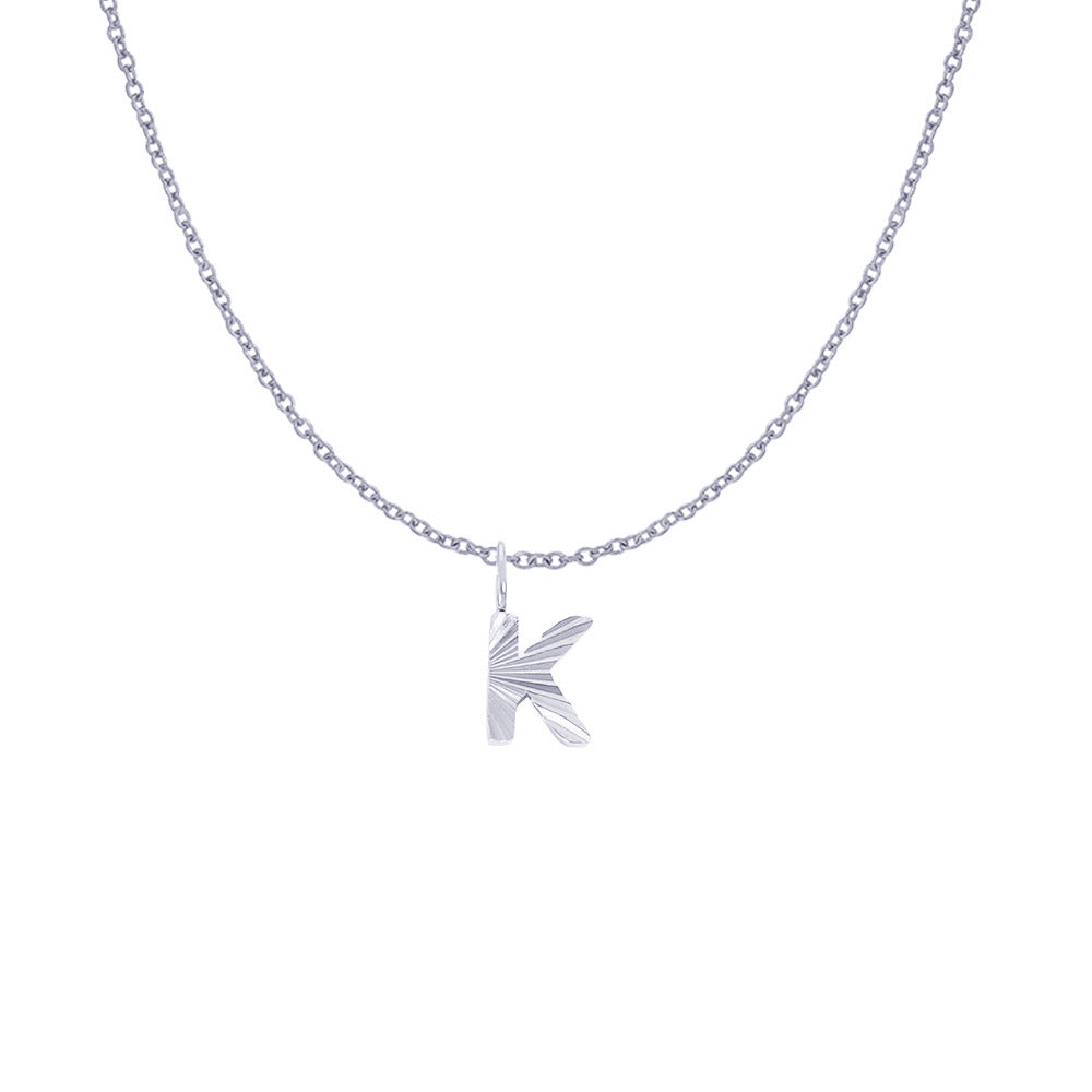 Gold Letter Pendant Necklace For Women In 304 Stainless Steel Featuring Electroplated 14K Real Gold Plated Finish