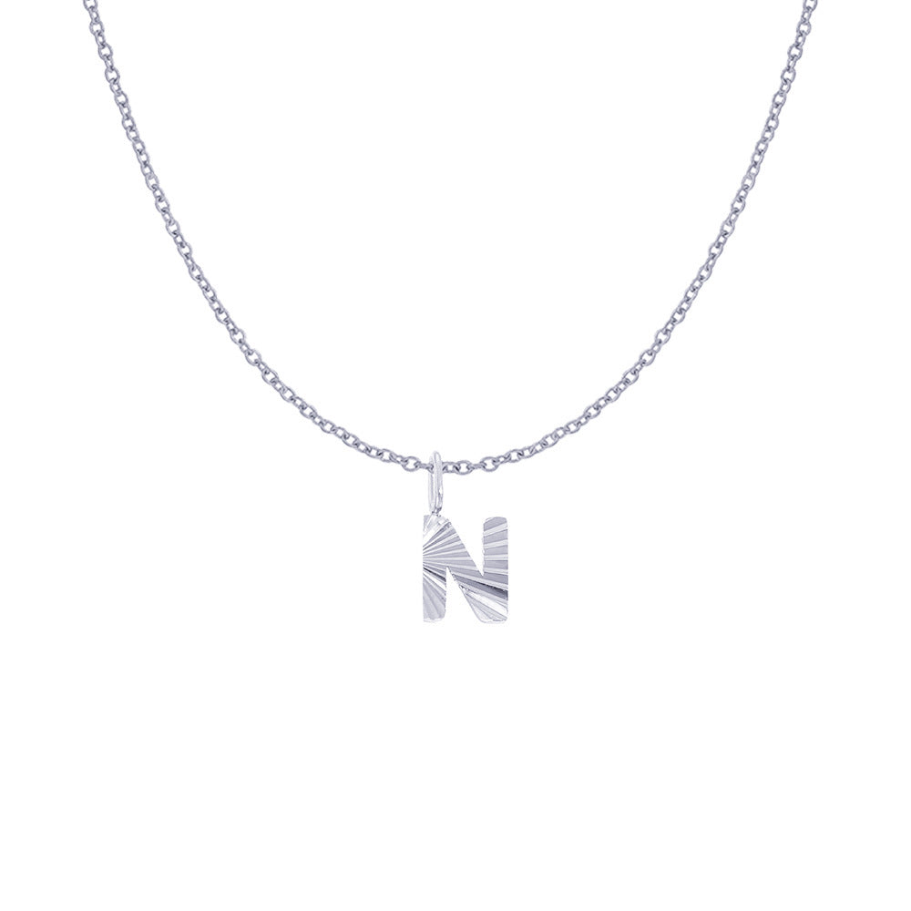 Gold Letter Pendant Necklace For Women In 304 Stainless Steel Featuring Electroplated 14K Real Gold Plated Finish